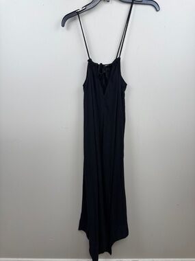 All saints lightweight Black Spaghetti-Strap Midi Dress 4
